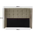 Cabeceira Cama King Box Estofado 193 Cm Giovanna Linho Bege E