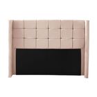 Cabeceira Cama King Box Estofado 193 Cm Giovanna Veludo Rosé