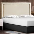Cabeceira Cama King Box Estofado 193 Cm Texas Suede Bege Claro