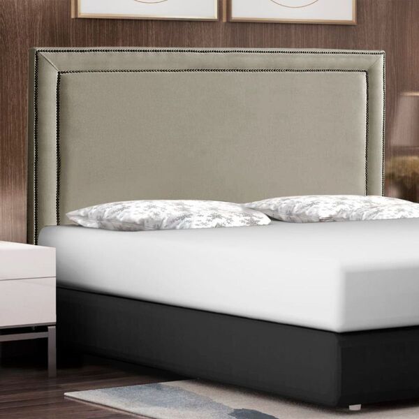 Cabeceira Cama King Box Estofado 193 Cm Texas Suede Bege Escu