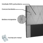 Cabeceira Cama Queen 160 Cm Score Veludo Cinza Claro - Nexta