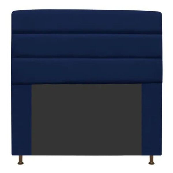 Cabeceira Cama Queen 160cm Argentina A01 Suede Azul Marinho