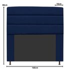 Cabeceira Cama Queen 160cm Argentina A01 Suede Azul Marinho