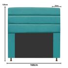 Cabeceira Cama Queen 160cm Argentina A01 Suede Azul Turquesa