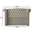 Cabeceira Cama Queen Box Estofada 158 Cm Fernanda Suede Bege