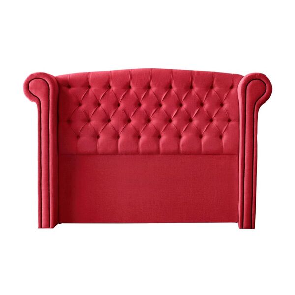 Cabeceira Cama Queen Box Estofada 158 Cm Fernanda Veludo Verm