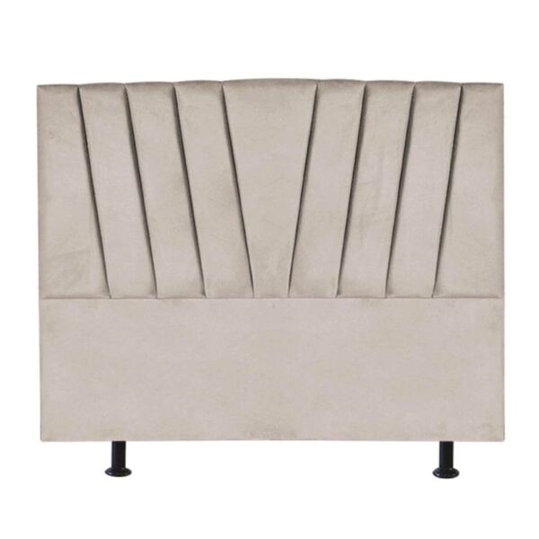 Cabeceira Cama Queen Box Estofada 160 Cm Belgica Corino Bege