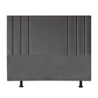 Cabeceira Cama Queen Box Estofada 160 Cm Grécia Corino Cinza