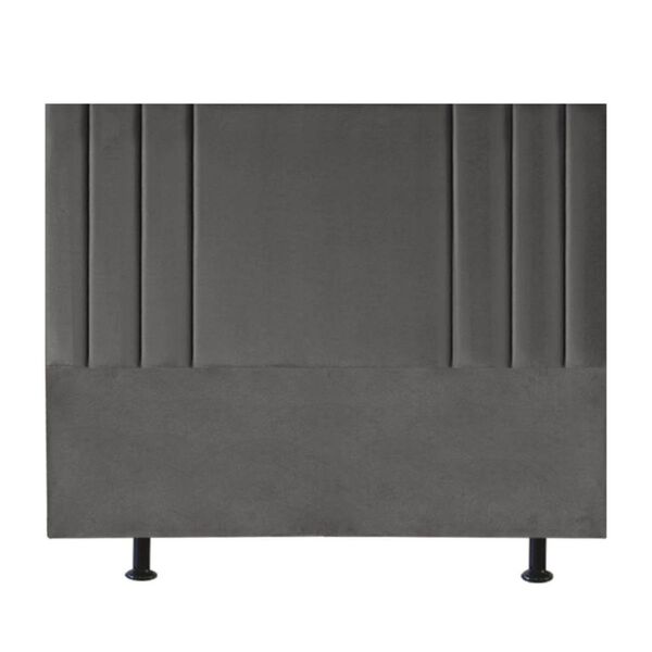 Cabeceira Cama Queen Box Estofada 160 Cm Grécia Linho Cinza