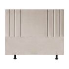 Cabeceira Cama Queen Box Estofada 160 Cm Grécia Veludo Bege