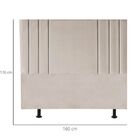 Cabeceira Cama Queen Box Estofada 160 Cm Isis Suede Bege