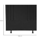 Cabeceira Cama Queen Box Estofada 160 Cm Isis Suede Preto