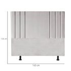 Cabeceira Cama Queen Box Estofada 160 Cm Isis Veludo Cinza Cl