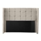 Cabeceira Cama Queen Box Estofado 158 Cm Arizona Veludo Bege