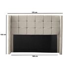 Cabeceira Cama Queen Box Estofado 158 Cm Giovanna Linho Bege
