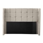 Cabeceira Cama Queen Box Estofado 158 Cm Giovanna Veludo Bege
