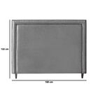 Cabeceira Cama Queen Box Estofado 158 Cm Texas Linho Cinza Es