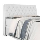 Cabeceira Cama Queen Branco Com Capitonê Corino Branco E Prat