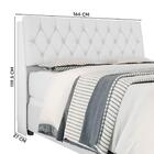 Cabeceira Cama Queen Branco Com Capitonê Corino Branco E Prat