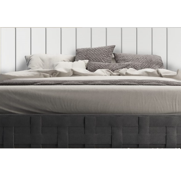 Cabeceira Cama Queen Lambri Painel Mdf Parede Rack 174x60cm