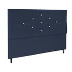 Cabeceira Cama Solteira 90 Cm Camboriú Suede Azul Marinho