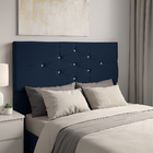 Cabeceira Cama Solteira 90 Cm Camboriú Suede Azul Marinho