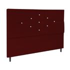 Cabeceira Cama Solteira 90 Cm Virgínia Suede Marsala