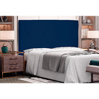 Cabeceira Cama Solteiro 90 Cm Score Suede Azul Marinho - Next