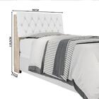 Cabeceira Cama Solteiro Amarula Com Capitonê Corino Branco E