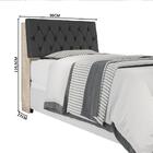 Cabeceira Cama Solteiro Amarula Com Capitonê Corino Preto E P