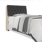 Cabeceira Cama Solteiro Amarula Com Capitonê Corino Preto E P