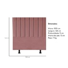 Cabeceira Cama Solteiro Box 100 Cm Lívia Veludo E Frame Rosé