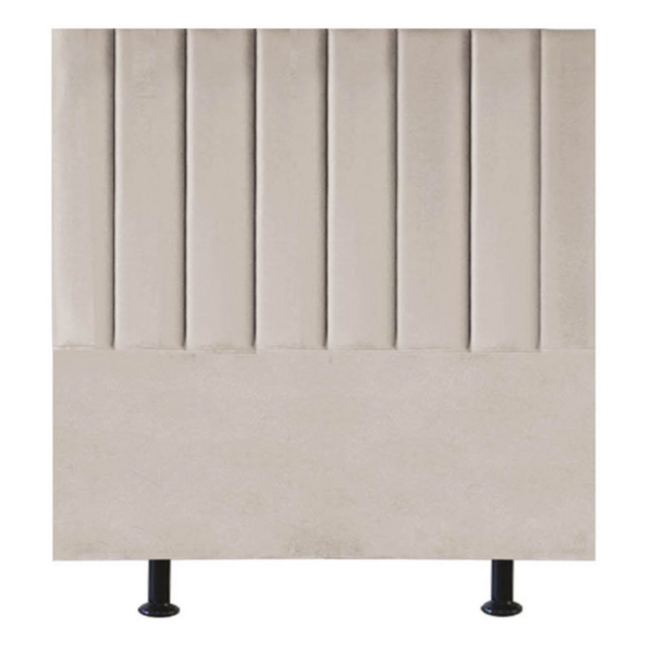 Cabeceira Cama Solteiro Box 100cm Karla Carla Corino Bege