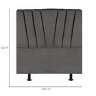 Cabeceira Cama Solteiro Box Estofada 100 Cm Belgica Linho Cin