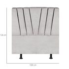 Cabeceira Cama Solteiro Box Estofada 100 Cm Belgica Veludo Ci