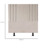 Cabeceira Cama Solteiro Box Estofada 100 Cm Grécia Linho - Be