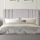 Cabeceira Cama Solteiro Box Estofada 100 Cm Isis Suede Cinza