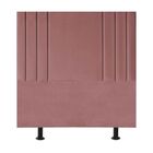 Cabeceira Cama Solteiro Box Estofada 100 Cm Isis Veludo Rosê