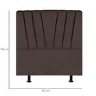 Cabeceira Cama Solteiro Box Estofada 90 Cm Belgica Corino Mar