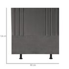 Cabeceira Cama Solteiro Box Estofada 90 Cm Isis Linho Cinza