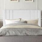 Cabeceira Cama Solteiro Box Estofada 90 Cm Isis Suede Branco