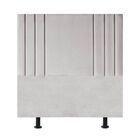 Cabeceira Cama Solteiro Box Estofada 90 Cm Isis Suede Cinza C
