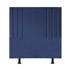Cabeceira Cama Solteiro Box Estofada 90 Cm Isis Veludo Azul M