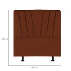 Cabeceira Cama Solteiro Estofada 90 Cm Belgica Veludo Terraco