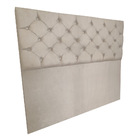 Cabeceira Capitonê Casal 1 40m Jade Suede - Pallazio - Bege