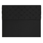Cabeceira Capitonê Casal 1 40m Jade Suede Preto - Pallazio