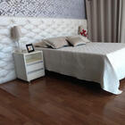 Cabeceira Capitonê Corino  Branco Solteiro  90 X 120