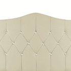 Cabeceira Capitone Para Cama Box Quenn 1,60 Cm Atena Bege