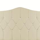 Cabeceira Capitone Para Cama Box Quenn 1,60 Cm Atena Bege