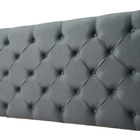 Cabeceira Capitonê Suede Liso Cinza Solteiro 90 X 60